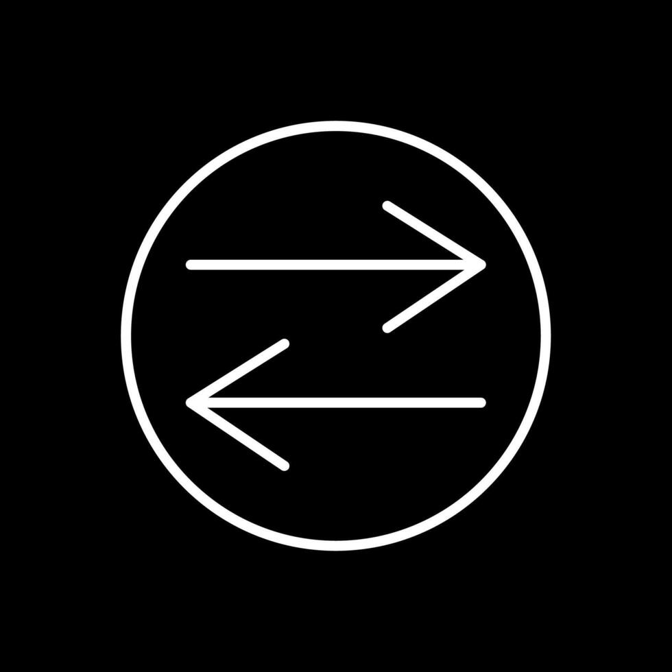 Swap Line Inverted Icon Design vector