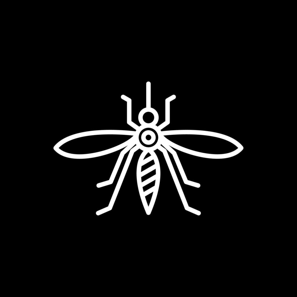 Mosquito Line Inverted Icon Design vector