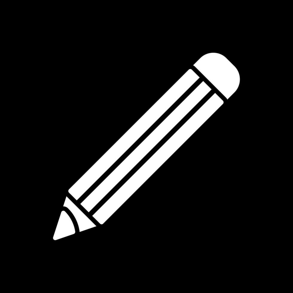 Pencil Glyph Inverted Icon Design vector