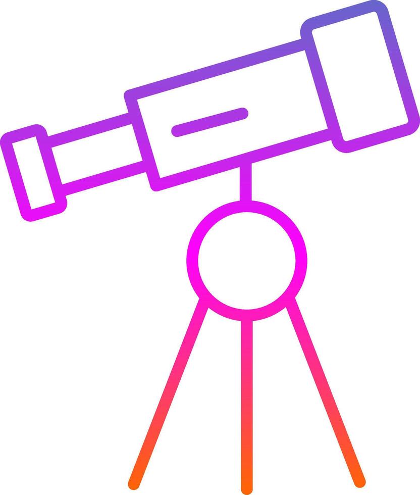 Telescope Line Gradient Icon Design vector