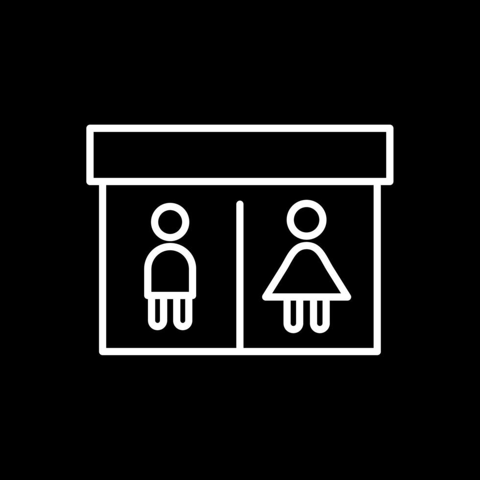 Public Toilet Line Inverted Icon Design vector