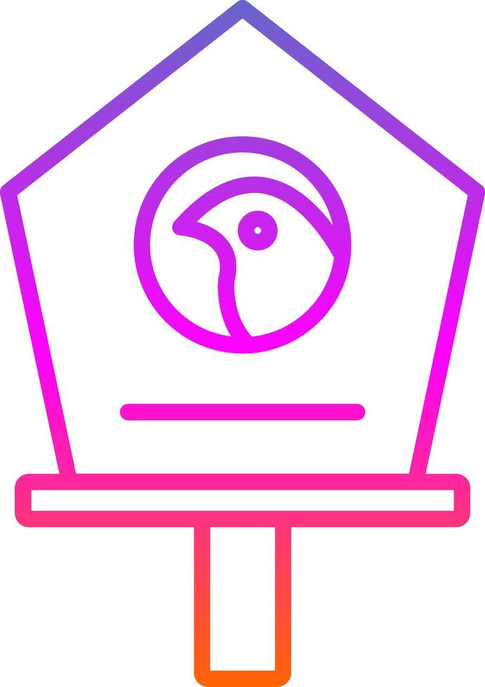 Bird House Line Gradient Icon Design vector