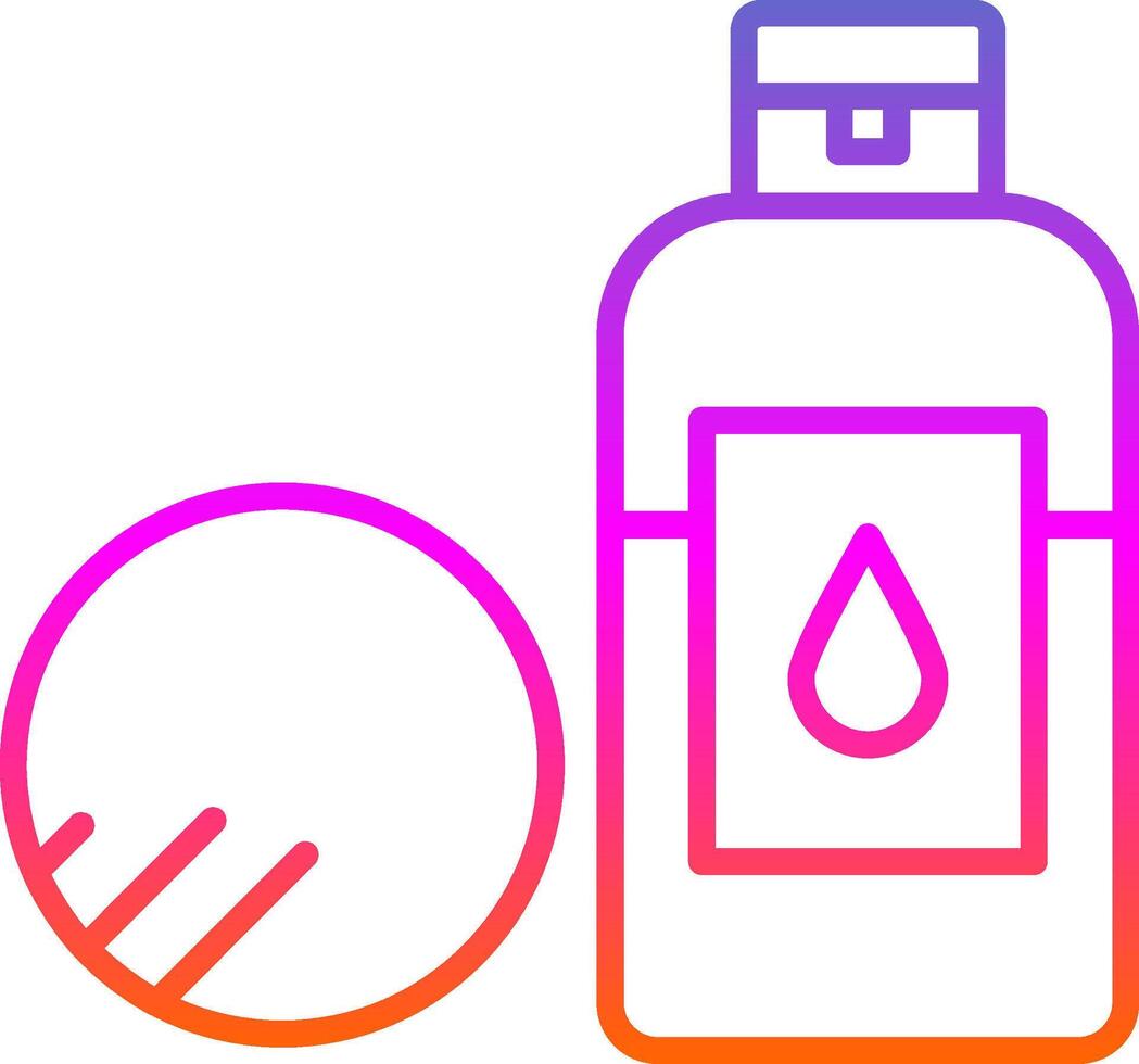 Makeup Remover Line Gradient Icon Design vector