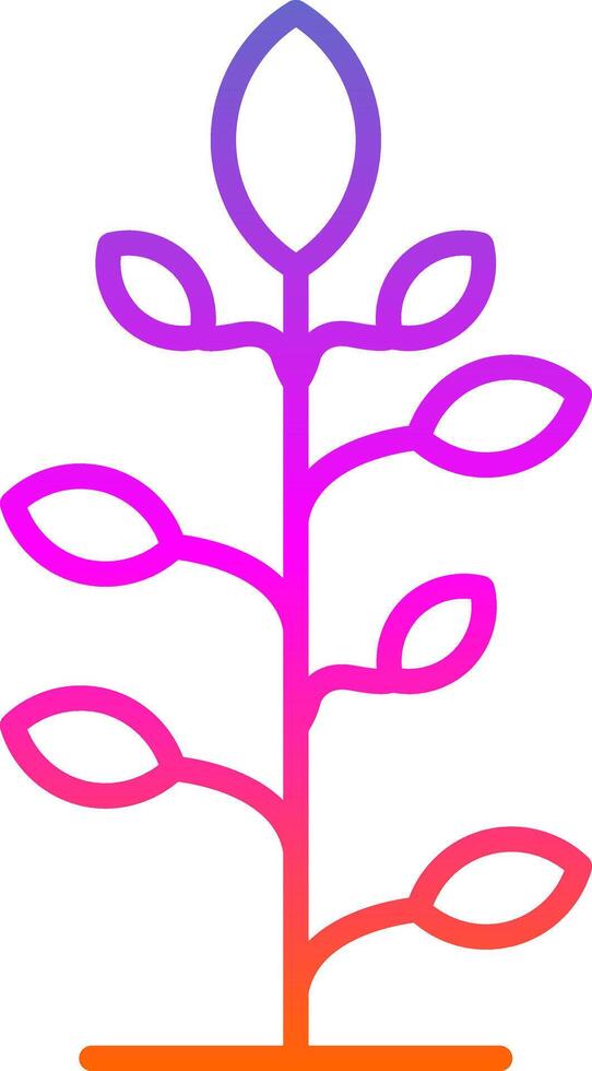 Tree Line Gradient Icon Design vector