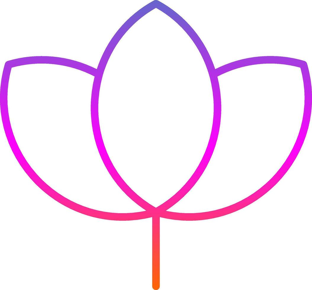 Leaf Line Gradient Icon Design vector