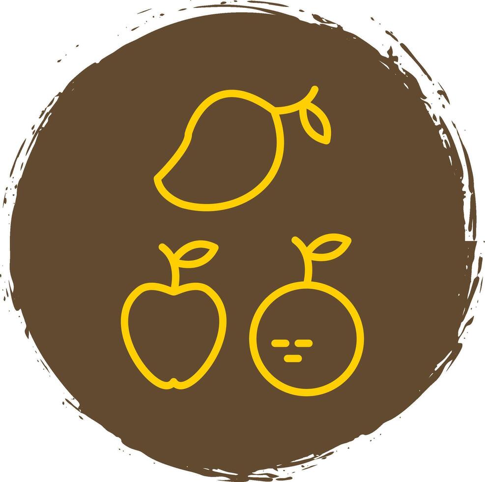 Fruits Line Gradient Icon Design vector