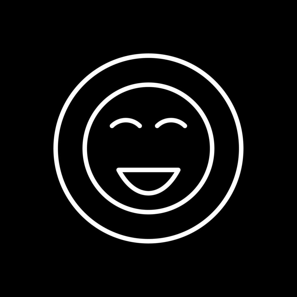 Happy Line Inverted Icon Design vector