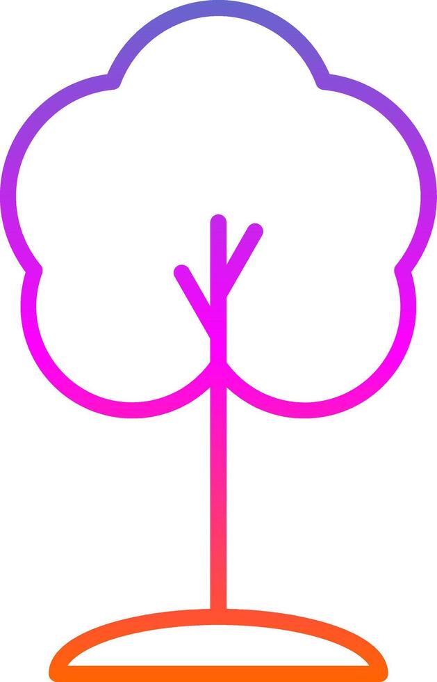 Tree Line Gradient Icon Design vector