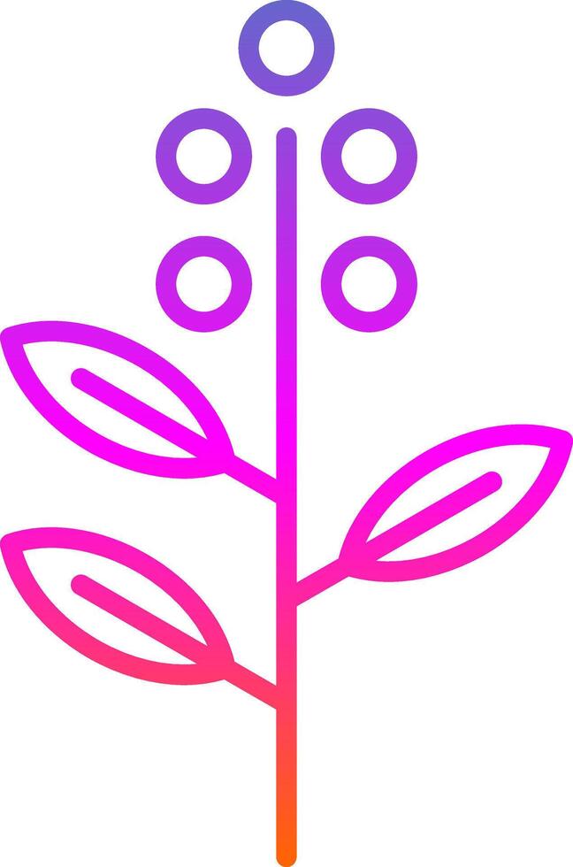 Eucalyptus Line Gradient Icon Design vector