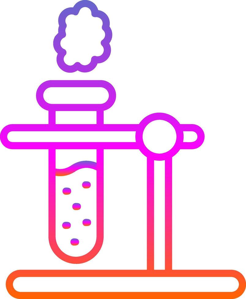 Test Tube Line Gradient Icon Design vector