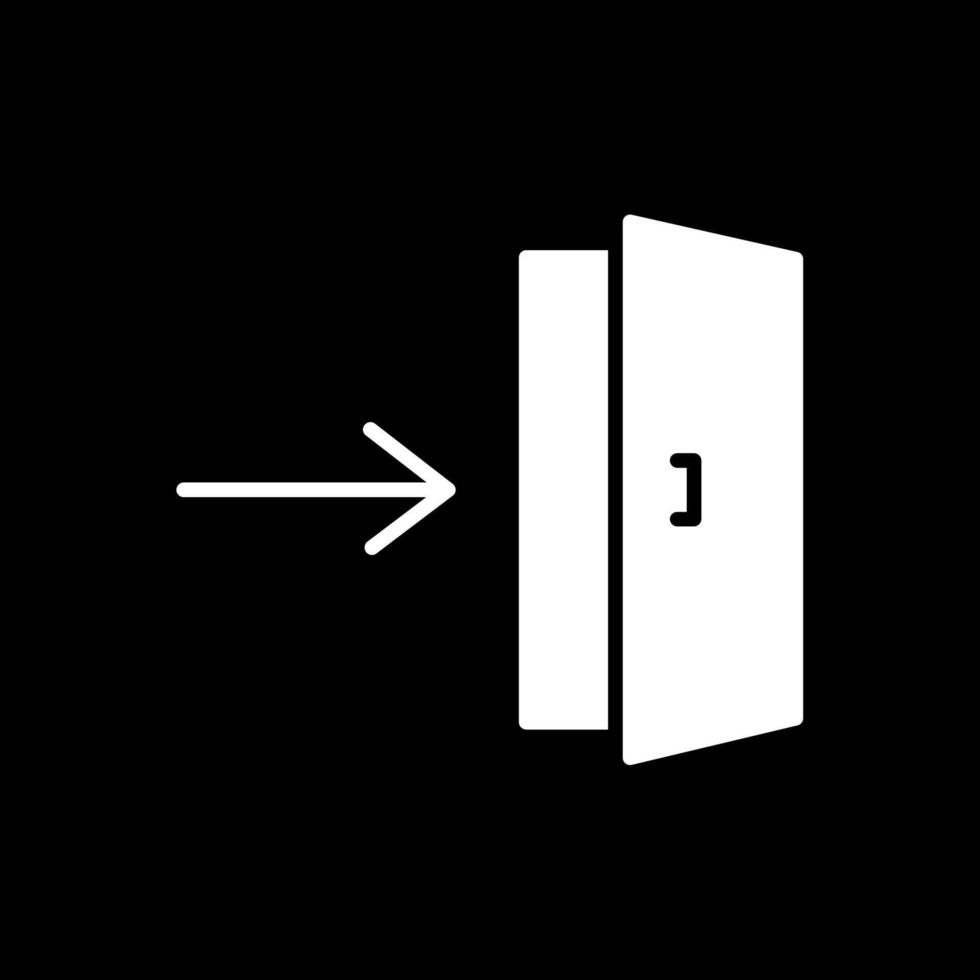 Entrance Glyph Inverted Icon Design vector