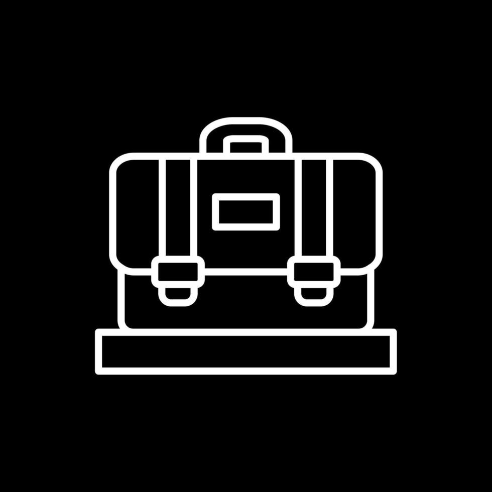Suitcase Line Inverted Icon Design vector