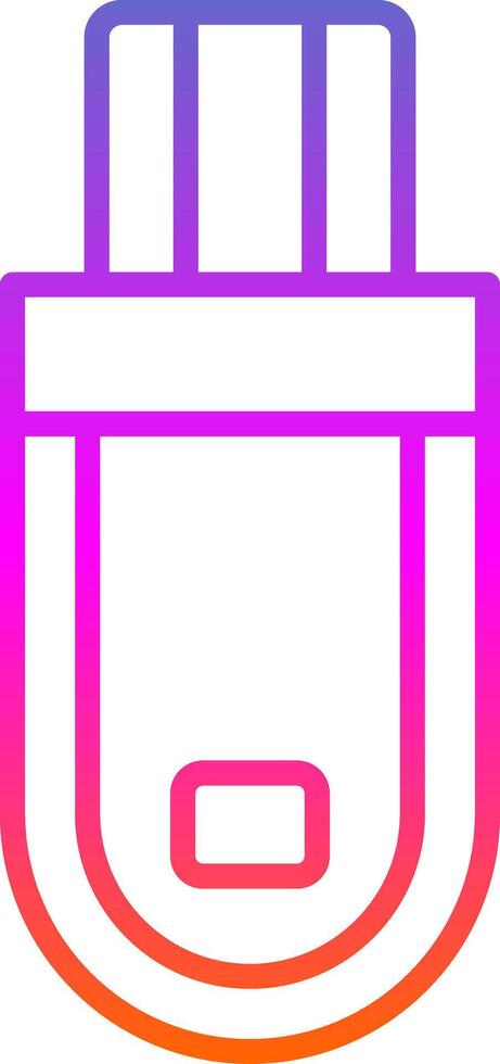 Flash Drive Line Gradient Icon Design vector