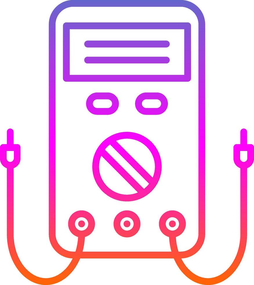 Multimeter Line Gradient Icon Design vector