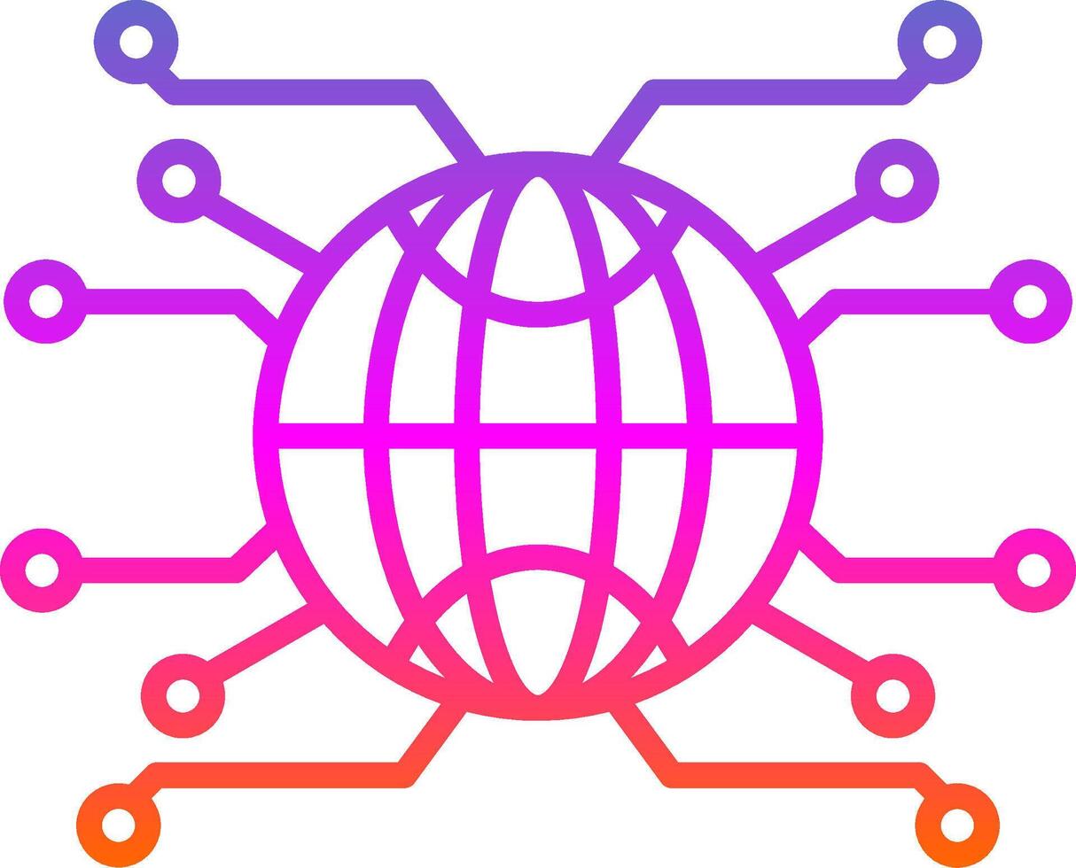 Internet Browser Line Gradient Icon Design vector