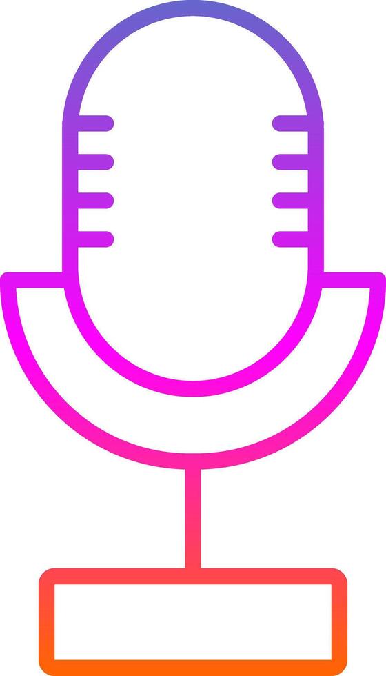 Microphone Line Gradient Icon Design vector