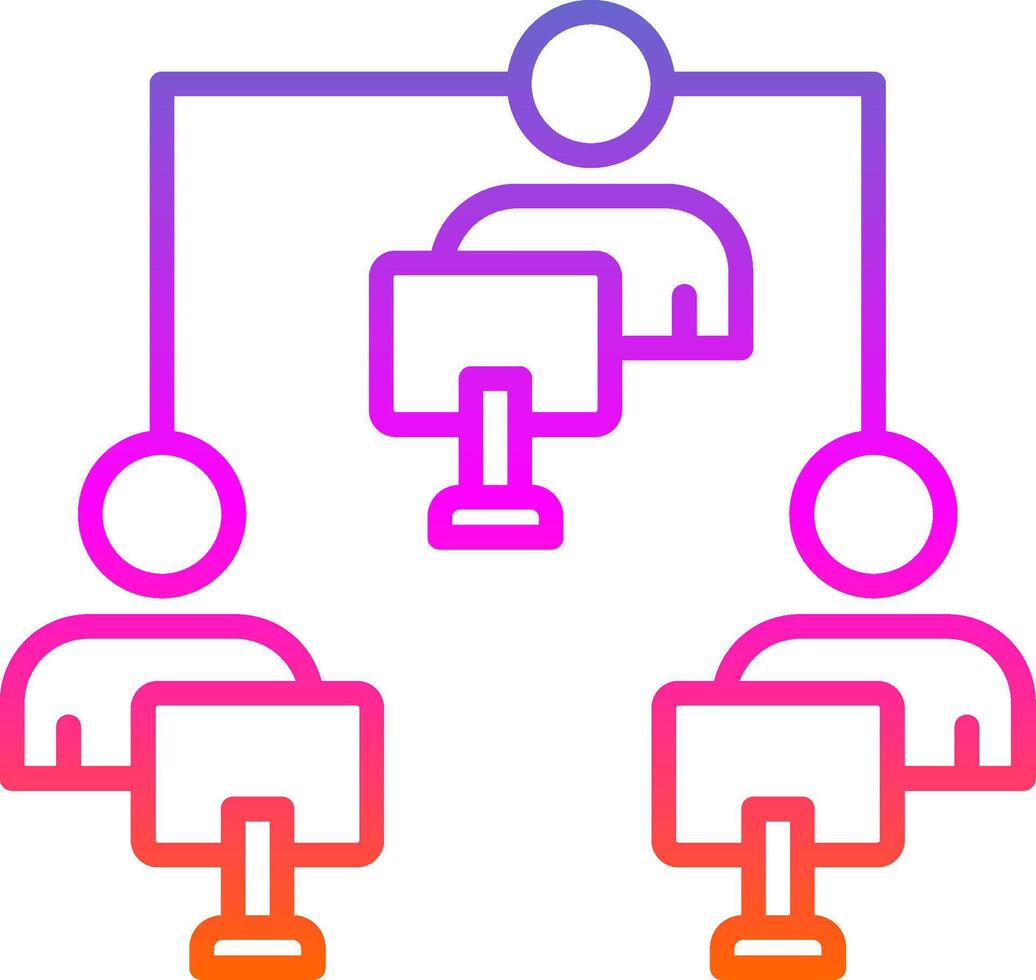 Network User Line Gradient Icon Design vector