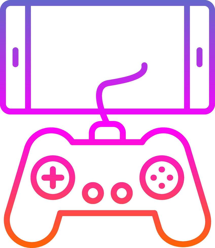 Mobile Game Line Gradient Icon Design vector