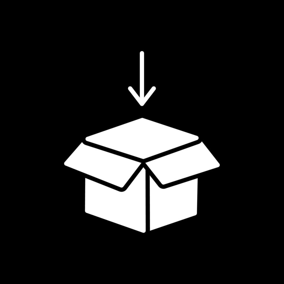 Package Design Glyph Inverted Icon Design vector