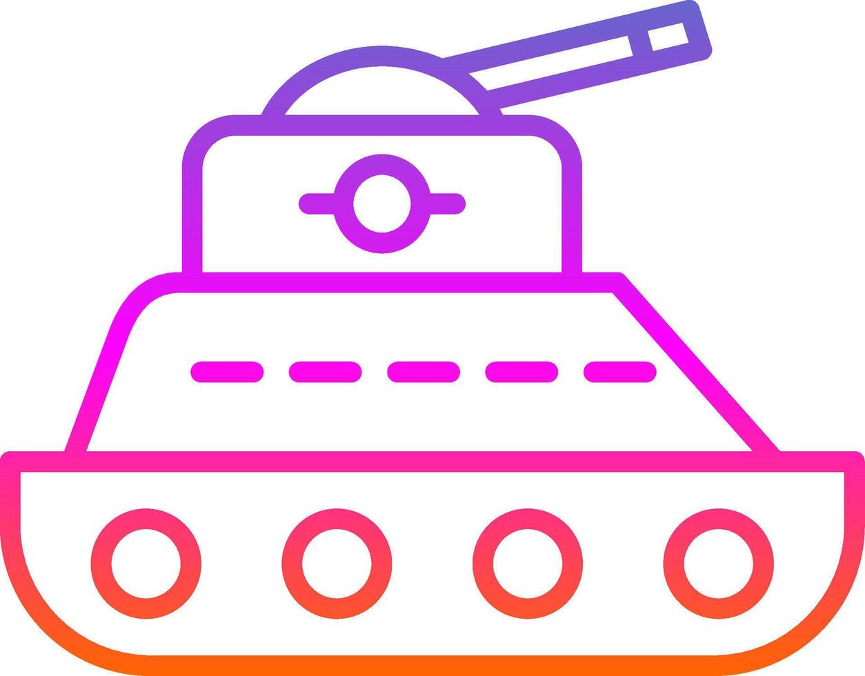 Tank Line Gradient Icon Design vector