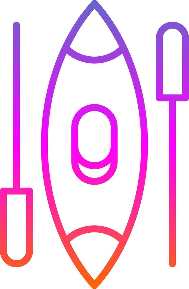 Canoe Line Gradient Icon Design vector