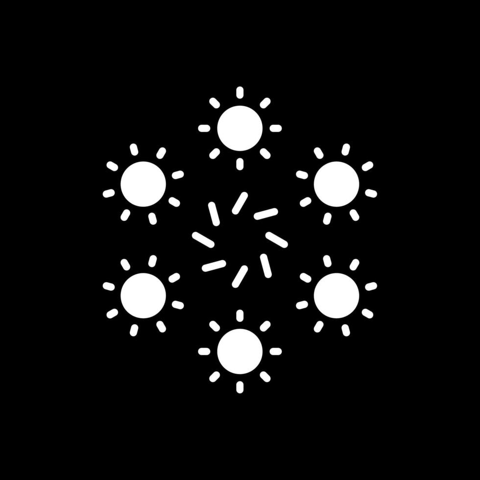 Firework Glyph Inverted Icon Design vector