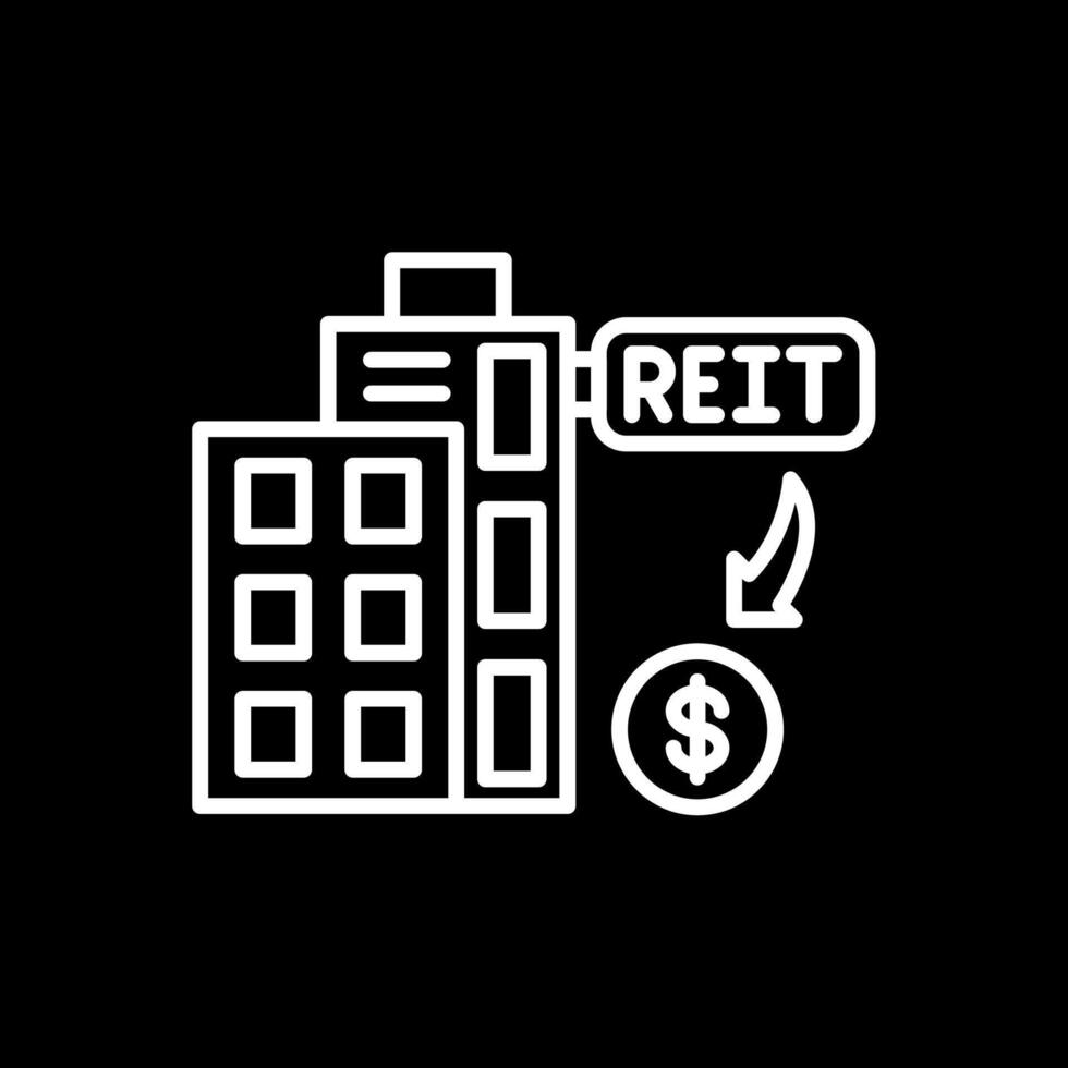 reit línea invertido icono diseño vector