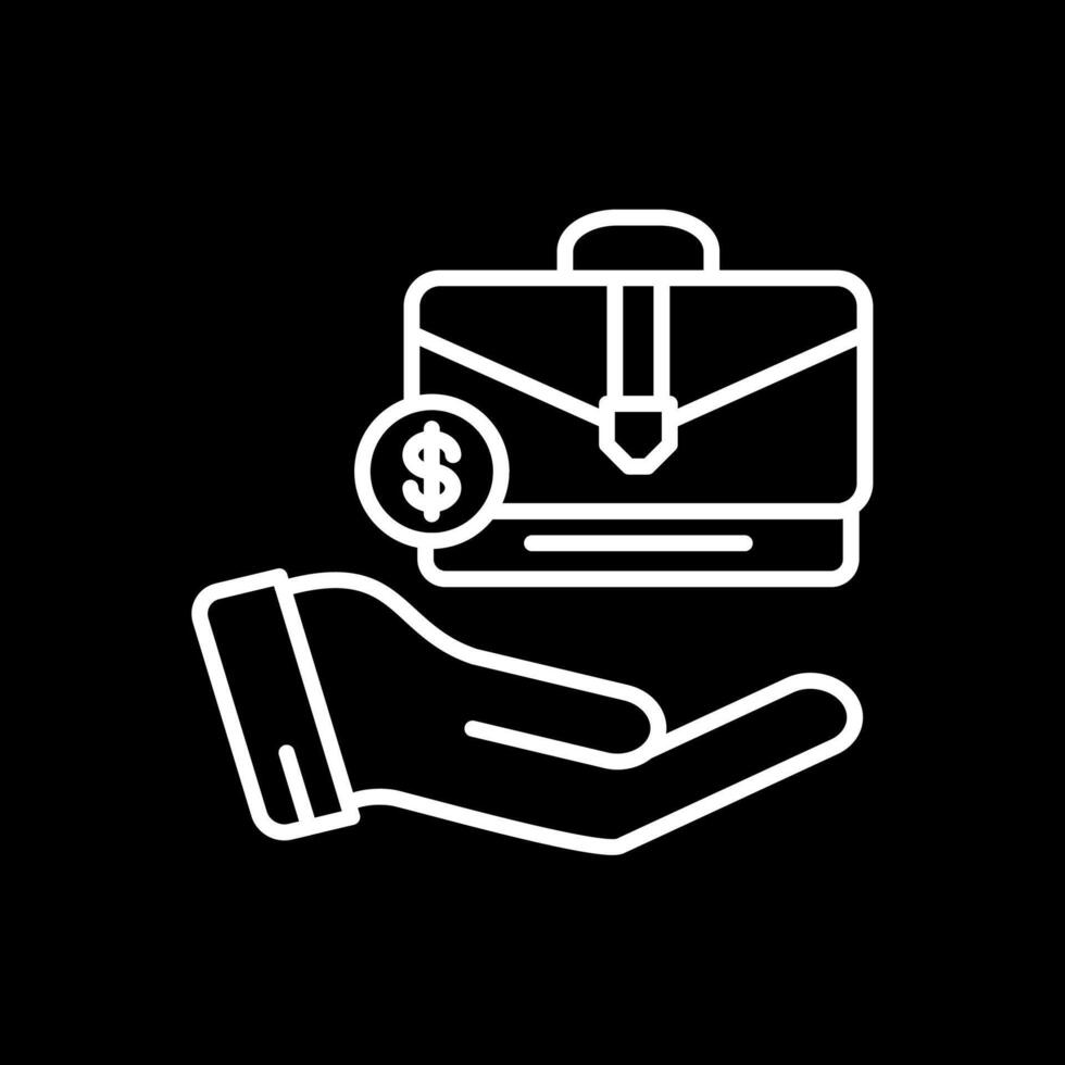 Growth Line Inverted Icon Design vector