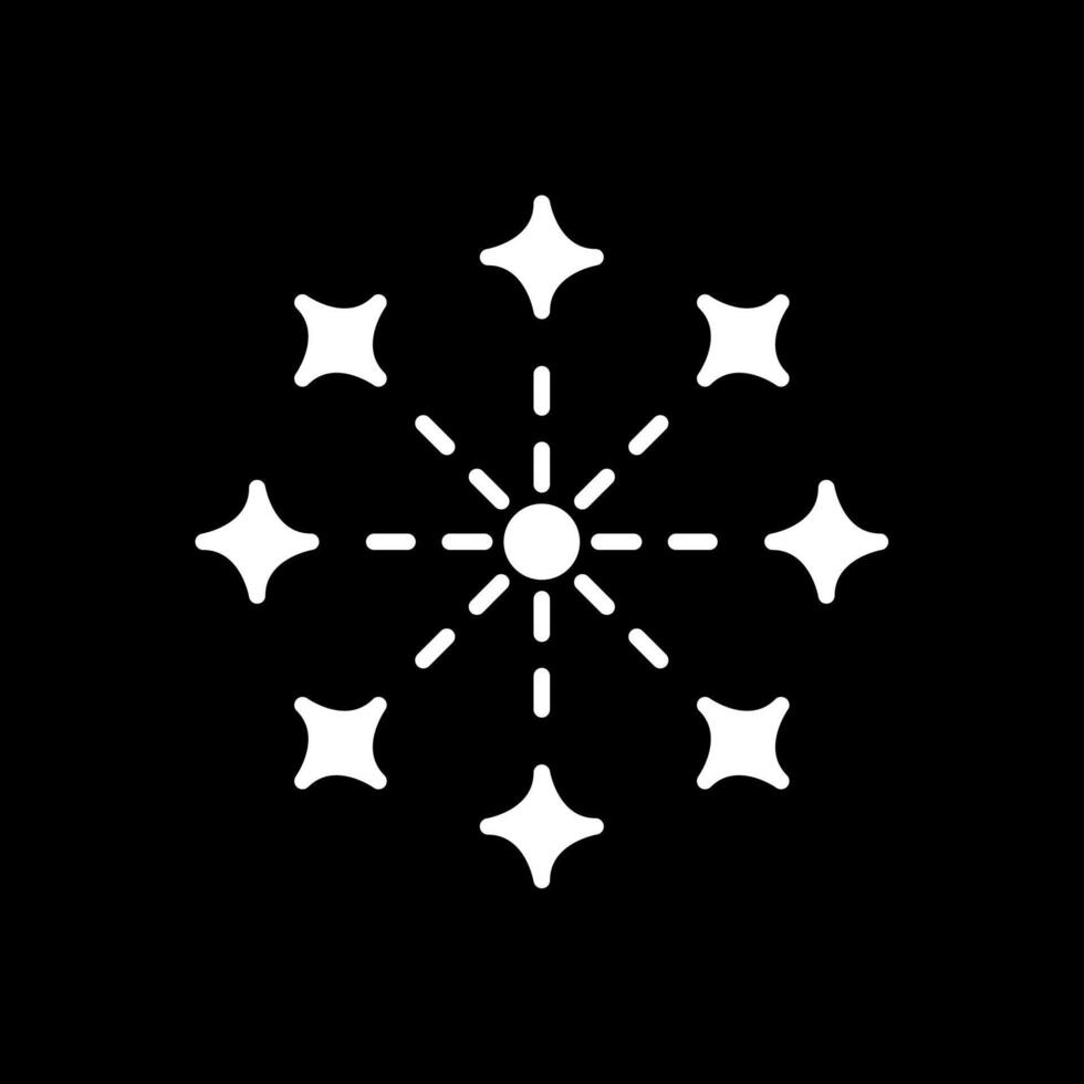 Firework Glyph Inverted Icon Design vector