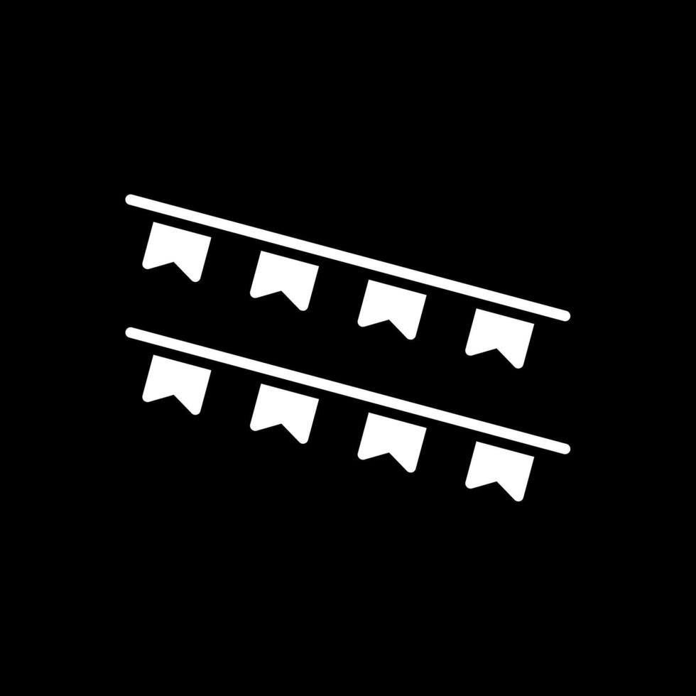 Bunting Glyph Inverted Icon Design vector