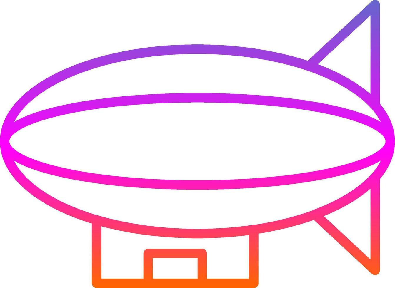 Blimp Line Gradient Icon Design vector