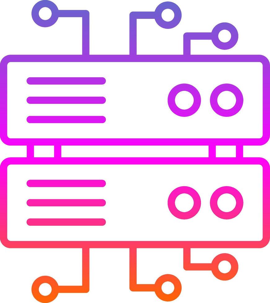Database Architecture Line Gradient Icon Design vector
