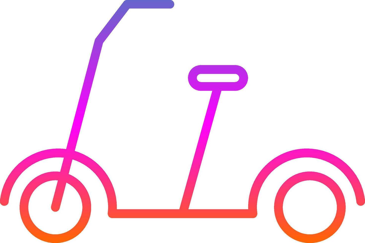 Kick Scooter Line Gradient Icon Design vector