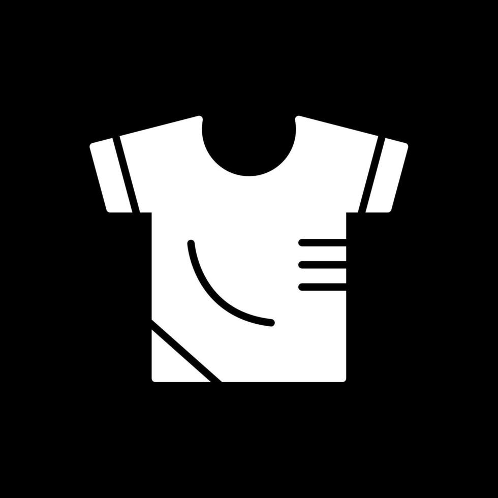 Shirt Glyph Inverted Icon Design vector