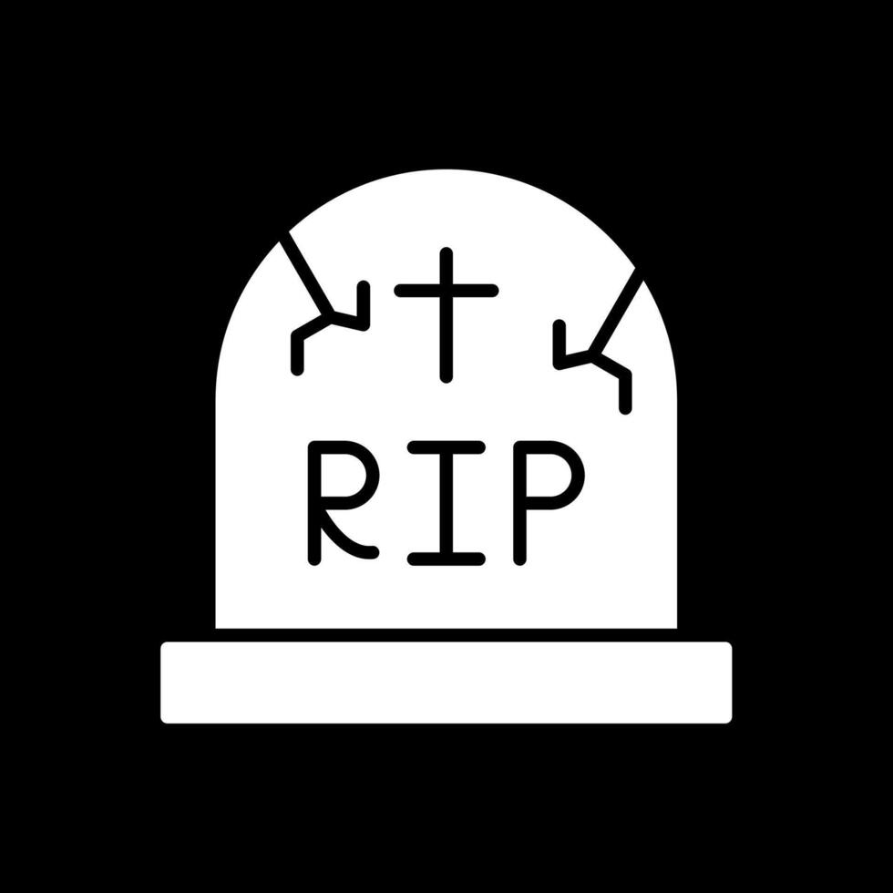 Cemetery Glyph Inverted Icon Design vector