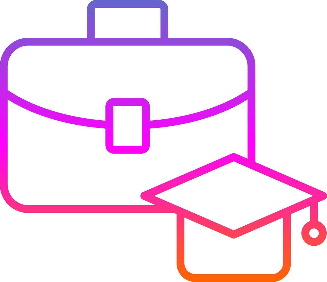 Apprentice Line Gradient Icon Design vector