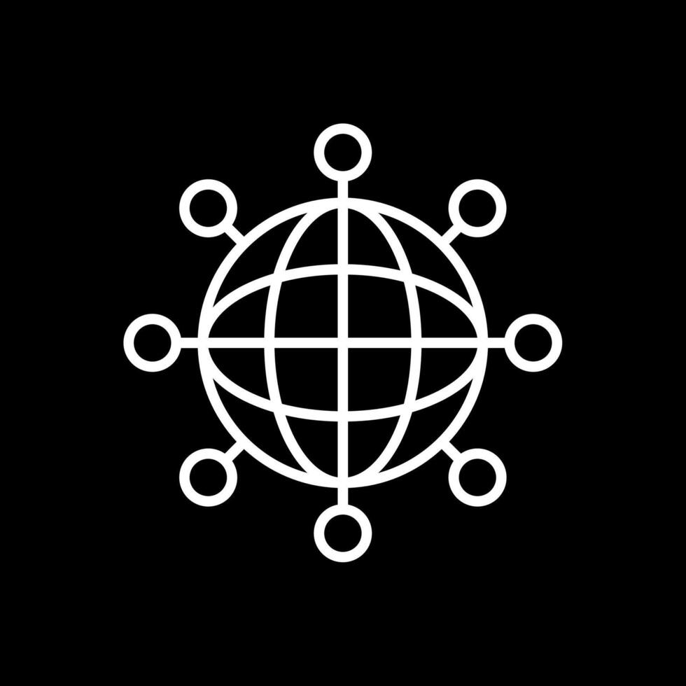 Internet Line Inverted Icon Design vector