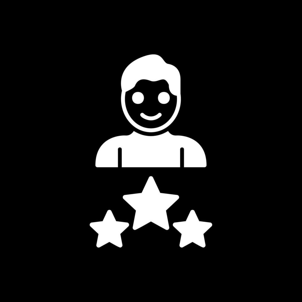 Expert Glyph Inverted Icon Design vector