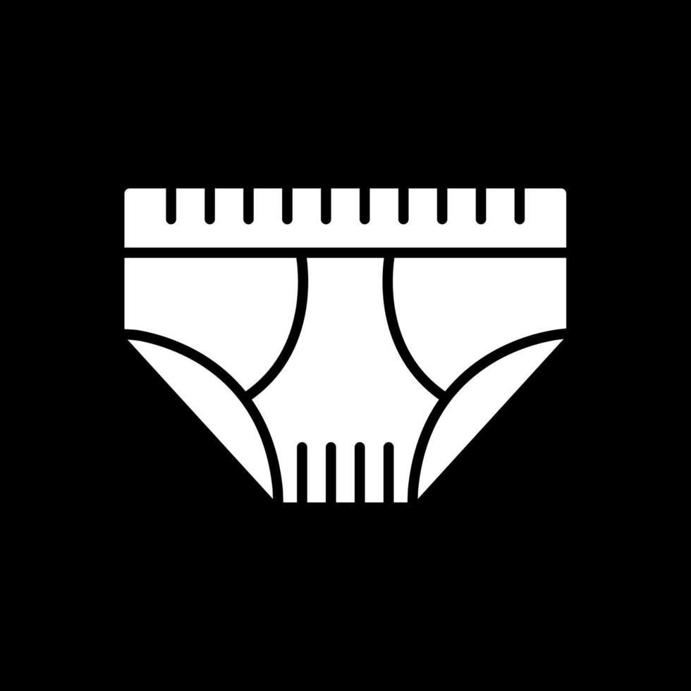 Underwear Glyph Inverted Icon Design vector