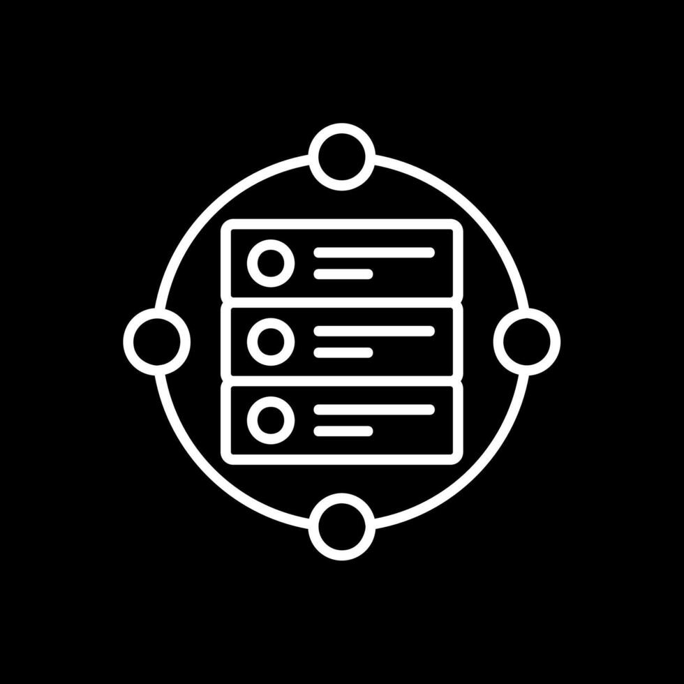 Data Flow Line Inverted Icon Design vector