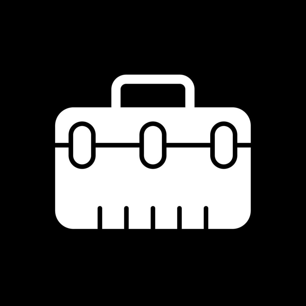 Suitcase Glyph Inverted Icon Design vector