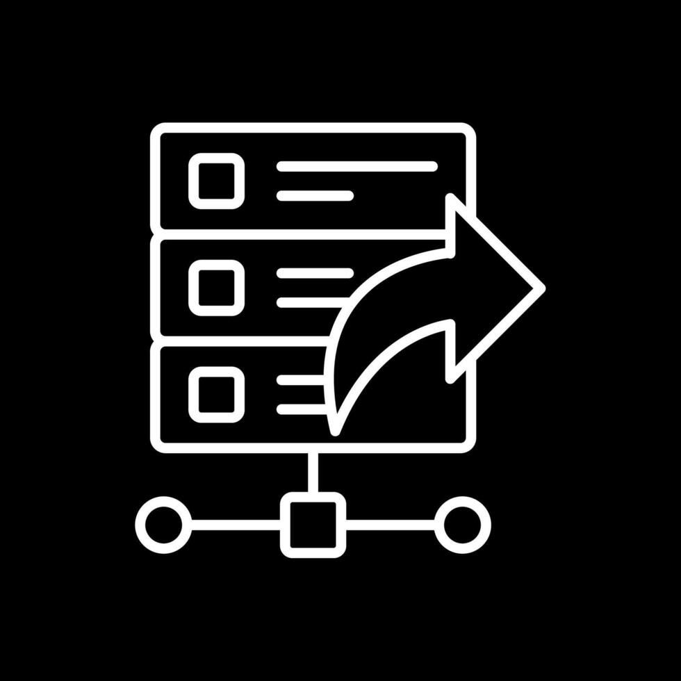 Send Data Line Inverted Icon Design vector