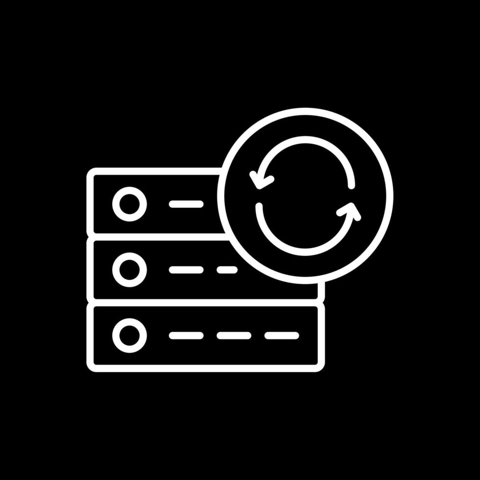 Data Synchronization Line Inverted Icon Design vector