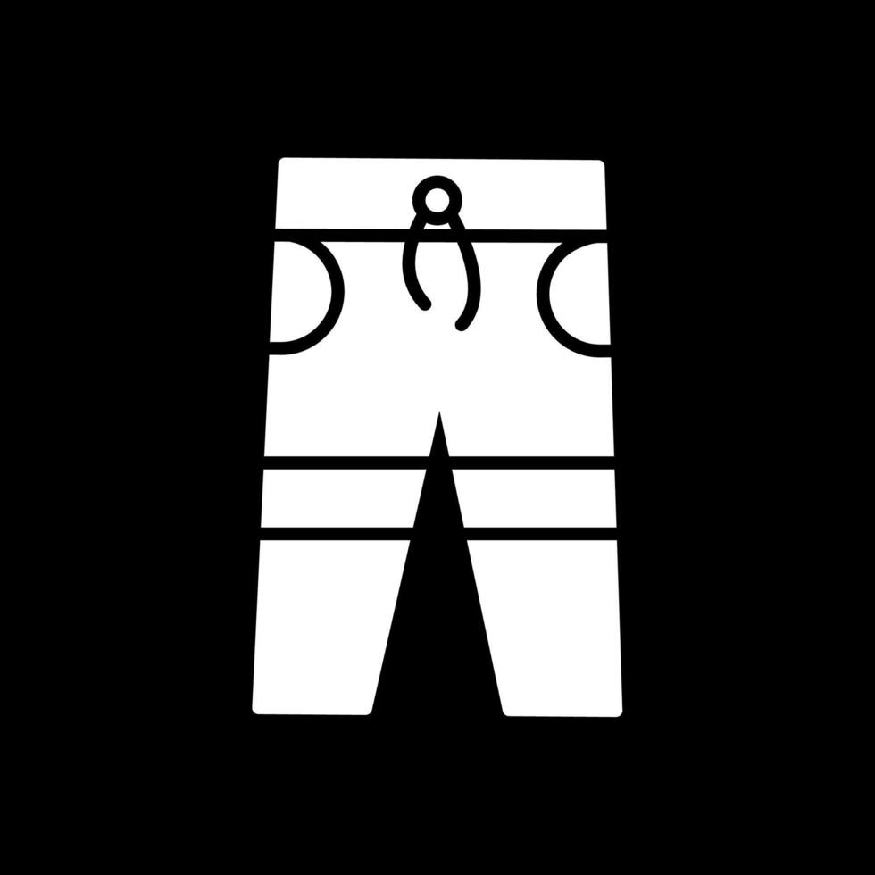 Trousers Glyph Inverted Icon Design vector