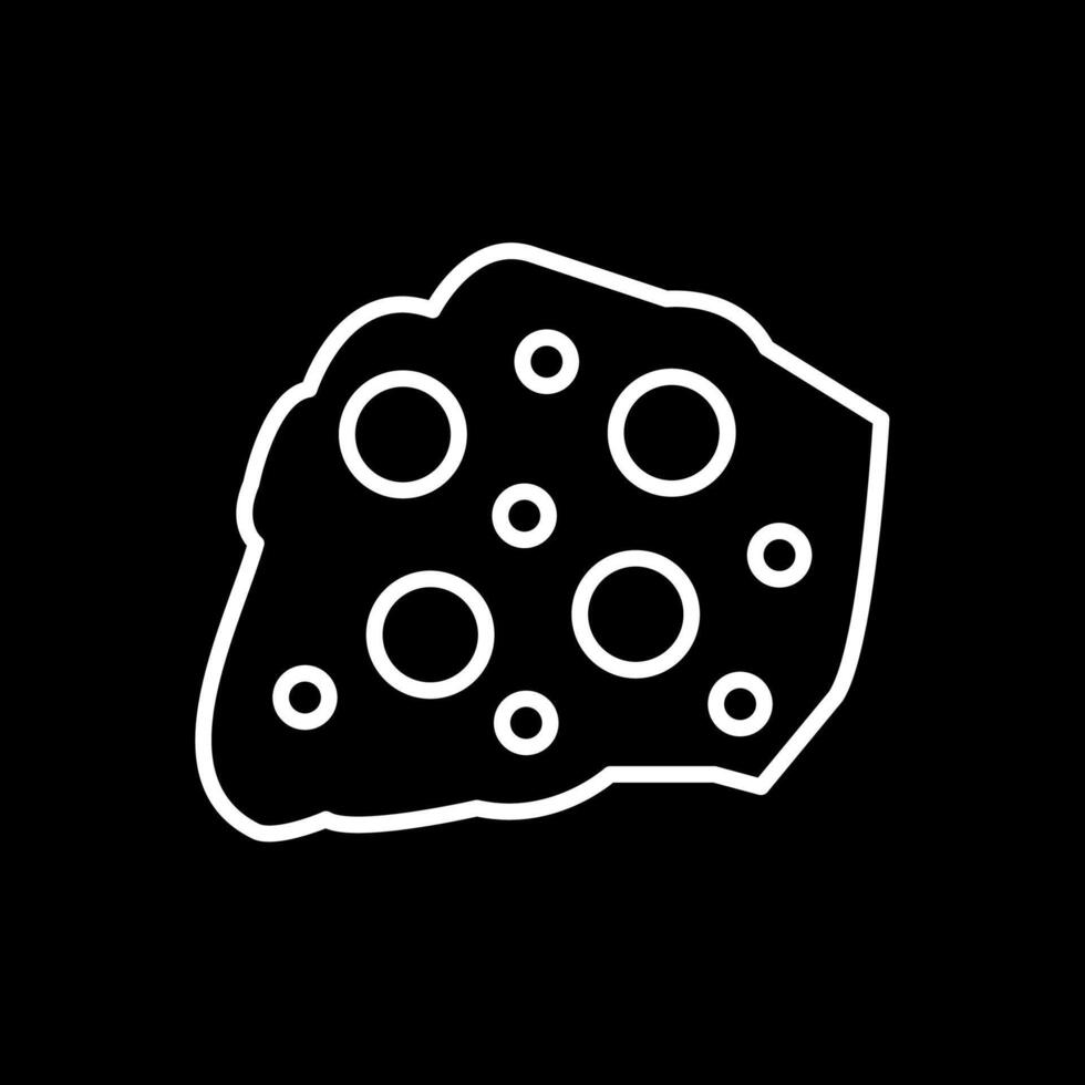 Rock Line Inverted Icon Design vector