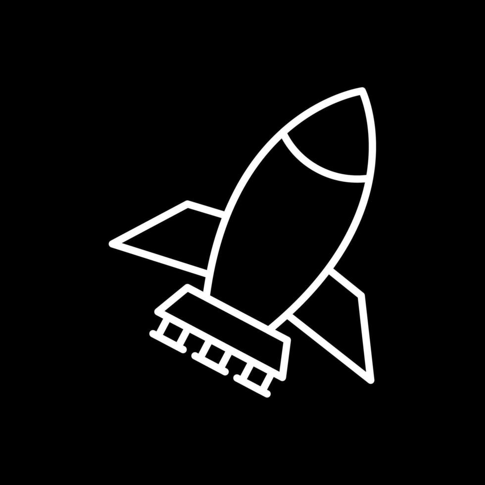 Spacecraft Line Inverted Icon Design vector