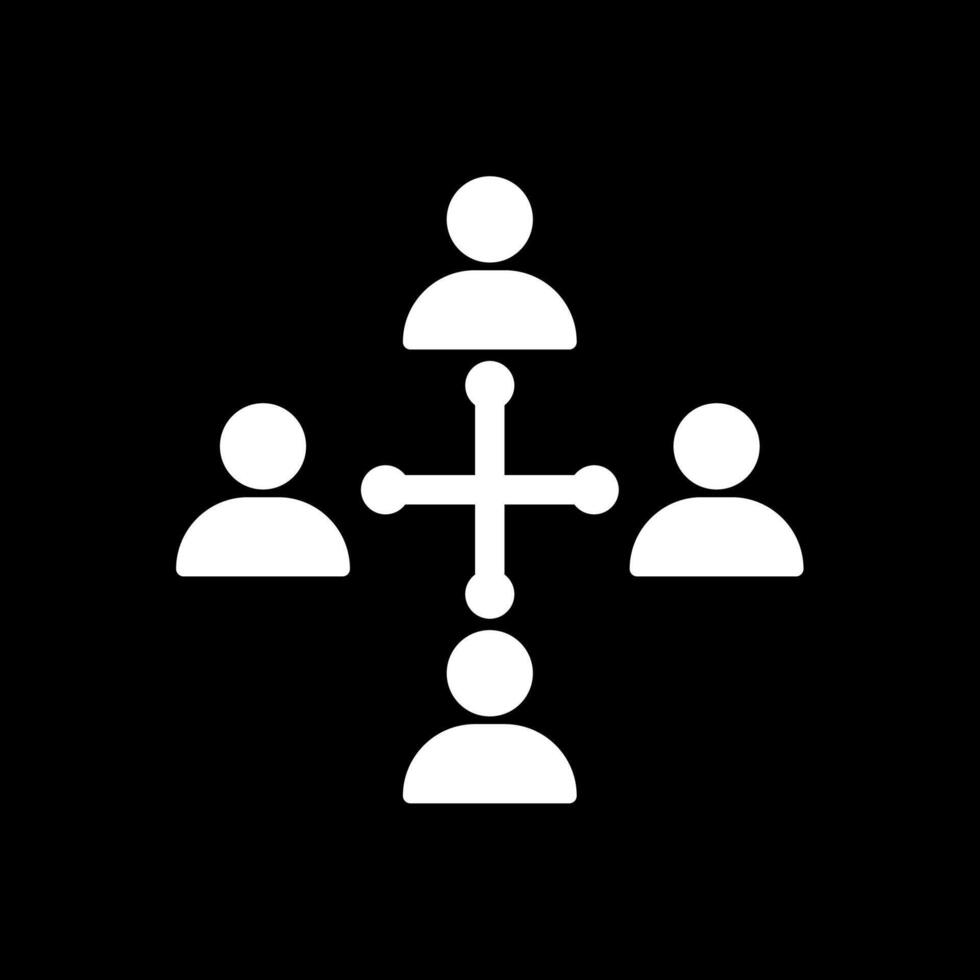 Network Marketing Glyph Inverted Icon Design vector