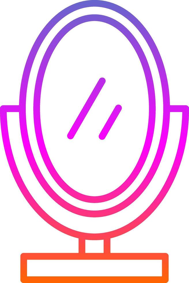 Mirror Line Gradient Icon Design vector