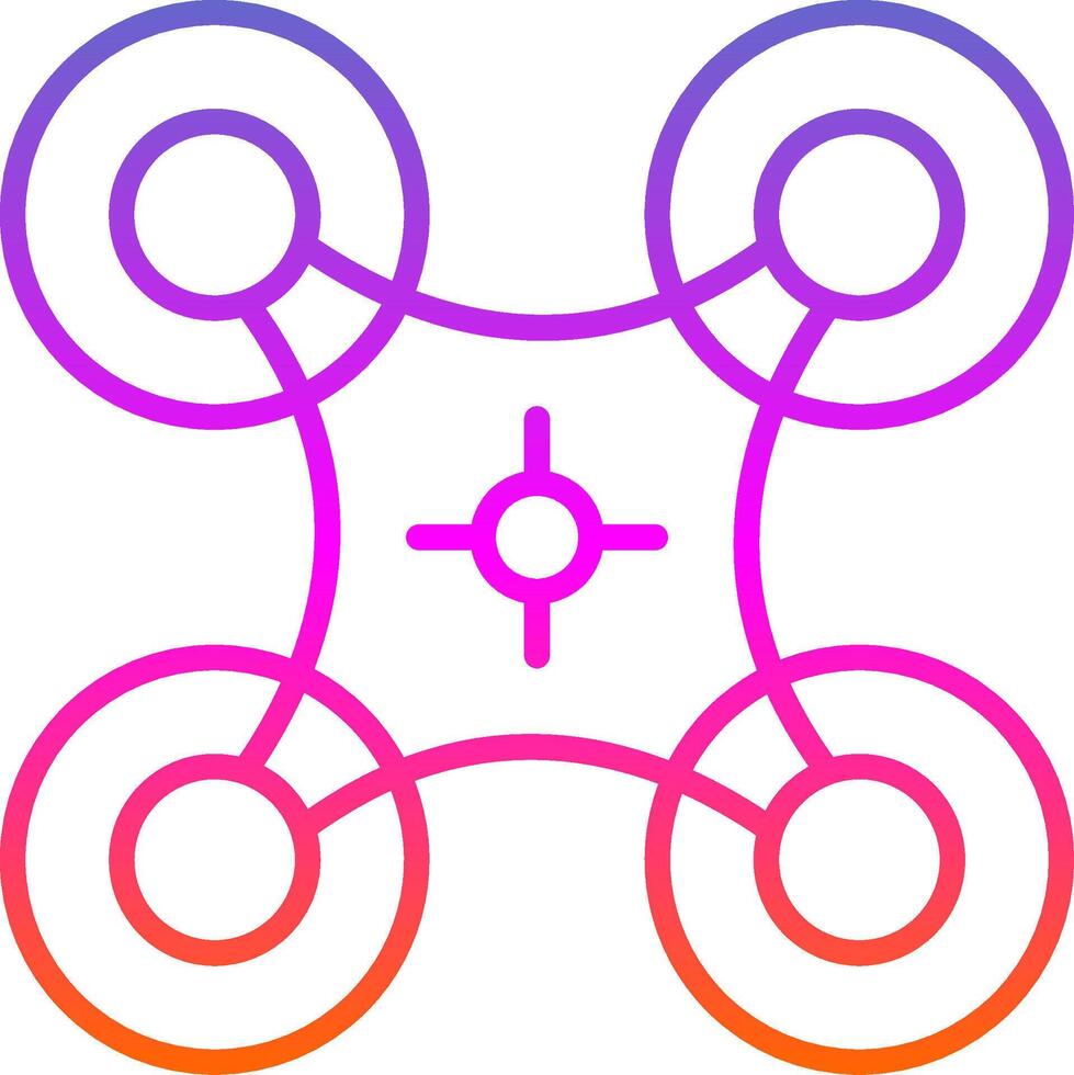 Drone Line Gradient Icon Design vector