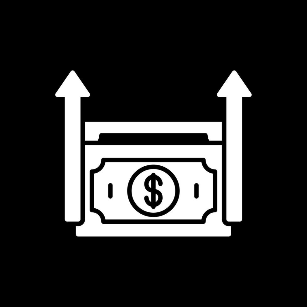 Profit Glyph Inverted Icon Design vector